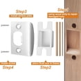 thumbnail image 2 of 4 Pack Plaque de Verrouillage de Porte-Acier Inoxydable Kits de Réparation de Plaque de Verrouillage de Porte-Restaurateur de Renforcement, 2 of 6