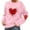 Pink, variant on Long Sleeve Crewneck Pullover Soft Casual Athletic Sweater Top For Everyday Wear And Light Exercise Activities Alien Hoodies Women