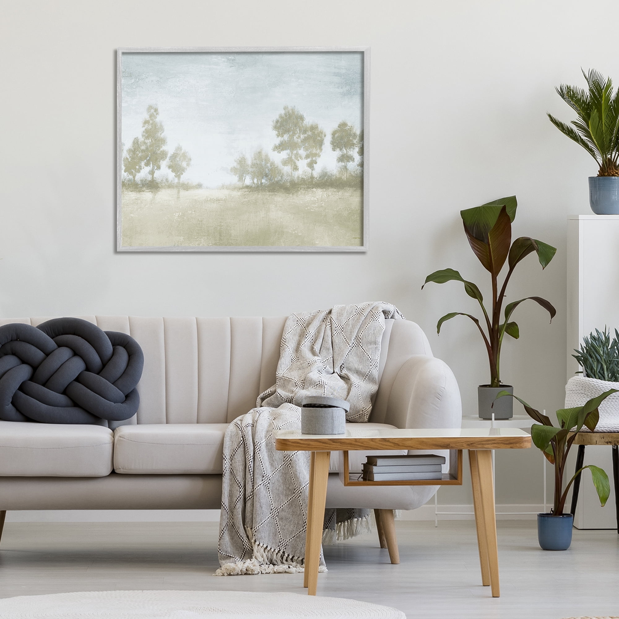 Stupell Industries Soft Distant Valley Landscape Gray Framed Giclee Art, design by Michael Marcon