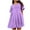 Purple, variant on Hot6sl Summer Savings Clearance Short Sleeve Round-Neck Blouses & Shirts,Fashion Women's Casual Short Sleeved Round Neck Blouses Pleated Solid Color Patchwork Top Dress,Women Blouse|Purple,XL