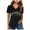 Black, variant on Bobifish Big Girls T-Shirts Summer Los Angeles Letter Printed V Neck Short Sleeve Tees Ladies Casual Daily Outdoor Streetwear T-Shirts,Sizes 8-9Y