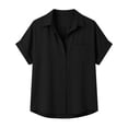 thumbnail image 5 of asjyhkr Shirts for Women Button Down Short Sleeve Quick Drying Office Commute Work Wear Shirts, 5 of 9