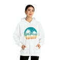 thumbnail image 6 of Palm Tree Retro Sunset Surf Hoodie Unisex Heavy Blend™ Hooded Sweatshirt, 6 of 9