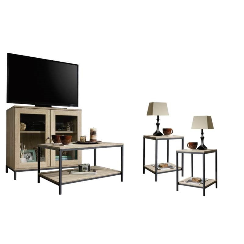 4 Piece Living Room Set with Storage TV Stand, Coffee ...