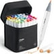 thumbnail image 1 of Marcadores de alcohol Ohuhu con punta de pincel, punta doble, 48 colores, 1 of 9