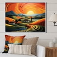 thumbnail image 2 of Designart "Minimalistic Indiana Farm Countryside Views I" Oversized Architecture Framed Wall Art - Farmhouse Orange Barns Entryway Framed Wall Art, 2 of 7