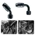 thumbnail image 3 of Cabtherlyn 2pcs 6AN 45 Degree and 2pcs 90 Degree Swivel Hose End Fitting for Braided CPE Fuel Oil Gas Line Hose AN6 Adapter Aluminum Black, 3 of 6