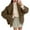 Coffee, variant on RQYYD Womens Cropped Pea Coats Oversized Wool Blend Short Jackets Lapel Double Breasted Fall Winter Outerwear Outfits