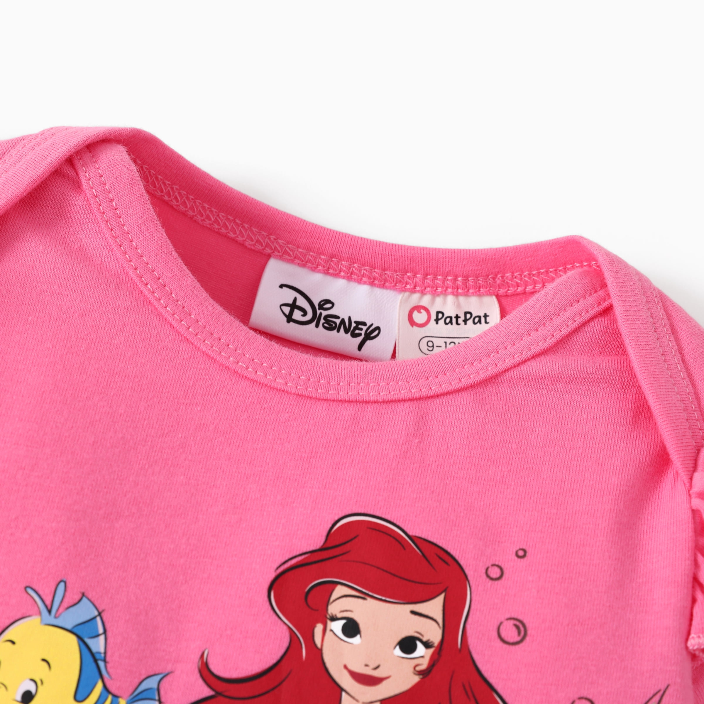 Disney Baby Clothes 3pcs Princess Ariel Graphic Romper Bodysuit Pants Outfit Set with Headband Shower Gifts Newborn Infant