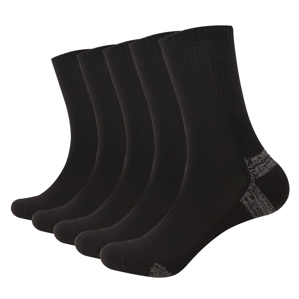 SERISIMPLE Bamboo Men Ankle Socks Cushion Moisture Wicking Quarter