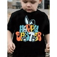thumbnail image 1 of CHICULL Boys' Happy Easter Bunny Ears Print T-Shirt - Colorful Casual Crew Neck Tee, Soft Cotton, Machine Washable, Spring/Summer Youngsters' Top, Spring Summer Clothing | Vibrant Print Shirt | Nontr, 1 of 6
