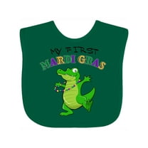Inktastic My First Mardi Gras-alligator Boys or Girls Baby Bib