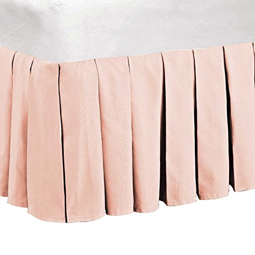 Serenta 14" Drop Microfiber Dust Ruffle Bed Skirt, King, Light Pink