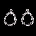 thumbnail image 2 of AMLESO 2 Pcs Glass Crystal Pendant Charms Earring Drop Dangle DIY 19x10x2mm, 2 of 8