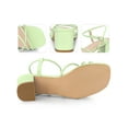thumbnail image 2 of Perphy Open Toe Slingback Block Heel Sandals for Women Lime Green (Size 8.5), 2 of 4