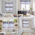 thumbnail image 6 of Red Blue Christmas Kitchen Curtains Sets for Windows 24 Inch Length, Xmas Balls Snowflake Botanical Rod Pocket Window Treatments Tier Curtains and Valances Set for Bedroom/Bathroom, 6 of 8