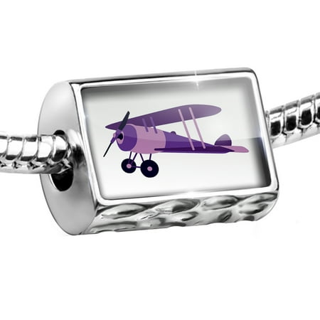 - Bead Kids Design Purple Airplane Charm Fits All European Bracelets
