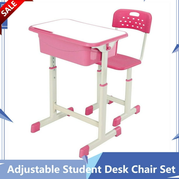Clearance! High School Student Desk and Chair Set Adjustable Child