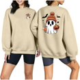 thumbnail image 2 of Halloween Spooky Season Oversized Sweatshirt Women Ghost Sweatshirt | Fall Embroidered Sweater, Cute Top, Lightweight Long Sleeve Pullover, Loose Fit Crewneck Design, 2 of 6