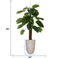 thumbnail image 4 of Vintage Home Artificial Faux Real Touch 4.67 Feet Tall Real Touch Greenery With Fiberstone Planter, 4 of 5
