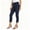 #01 Navy 【Mix, Match & Rotate: Stock Up on Daily Colors】, variant on Women's Soft Stretchy Straight Leg Pants with Elastic Mid Waistband and Pockets, Casual Work Lounge Business Travel Pants, Womens | VerBelle,Navy L