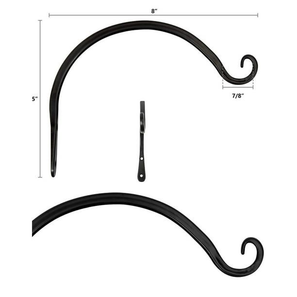 Soporte De Planta Colgante De 8 Pulgadas Para Perchas De Plantas Colgador De Plantas De Pared Exterior Para Colgar Comederos De Pájaros Campanas De Viento Cestas De Flores ANGGREK Otros