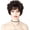 Dark Brown, variant on Short, tapered wigs suitable for older women, perfect for Halloween costumes or grandma looks. Made of synthetic fibers, ideal for mothers, grandmothers, or other elderly women.