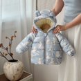thumbnail image 4 of YunPes Hooded Puffer Jackets for Baby Lightweight Packable Bear Ears Cute Print Coats Toddler Comfy Soft Outerwear, 4 of 4