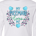 thumbnail image 4 of Inktastic My Meemaw Loves Me with Flowers and Hearts Long Sleeve Youth T-Shirt, 4 of 5
