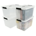 thumbnail image 5 of Uumitty 4-Pack 25 Quart Storage Boxes, Plastic Storage Latch Bin, Clear, 5 of 7