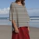 thumbnail image 1 of mfyjkho Tops Para Mujer, Top Casual De Color Liso Con Cuello Redondo Y Manga Larga Para Mujer Tops Y Blusas Para Mujer Xxxxl, 1 of 5