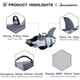 thumbnail image 3 of Chaleco salvavidas para perros Chaleco de seguridad para perros preservador ajustable con alta flotabilidad y mango de rescate duradero para perros pequeños, medianos y grandes, tiburón gris M, 3 of 5