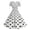 White, variant on Women's Vintage Polka Dot Swing Dress V Neck Short Sleeve High Waist A Line Dresses for Retro Elegance