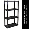 thumbnail image 5 of Oskar 4-Tier Storage Shelf, Heavy Duty 4-Shelving, Holds 400 lbs (180 kg), Black, 5 of 8