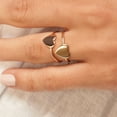 thumbnail image 4 of SZUL Women's 14K Solid Yellow Gold Engravable Heart Wire Ring, 4 of 6