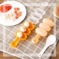 thumbnail image 5 of Molde para bolas de arroz DIY (naranja con 1 cuchara), agitador de bolas de arroz antiadherente con 3 compartimentos, kit para hacer rollos de sushi, herramienta de molde de cocina, 5 of 5