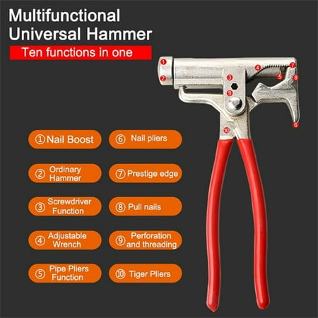 

Tools For Men Who Have Everything Multifunctional Universal One-piece Pliers Nail Hammer Pipe Tools & Home Improvement Unique Gifts for Him