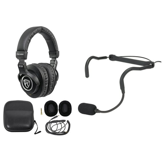 Samson QEX Fitness Headset Microphone Mic  Case Headphones For Yoga/Spin/Pilates