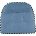 thumbnail image 3 of Non-Slip Tufted Chair Cushions for Dining Room, Kitchen and Office Use, U-Shaped Skid-Proof Seat Pad, 15x16 Inches, 6 Pack, Gingham Blue, 3 of 6