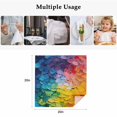 thumbnail image 6 of Cloth Napkins Set of 4 - 20x20 Inches, Colorful Oil Painting Washable Reusable Table Napkins, Brushstrokes Abstract Art Modern Soft & Absortbent Dining Napkin for Party Wedding Hotel Restaurant, 6 of 9