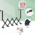 thumbnail image 6 of Skycase Over the Door Hooks,Retractable Stainless Steel Over the Door Hanger with 5 Hooks,Hanging Organizer for Coat,Hats,Clothes ,Towels,Black, 6 of 7