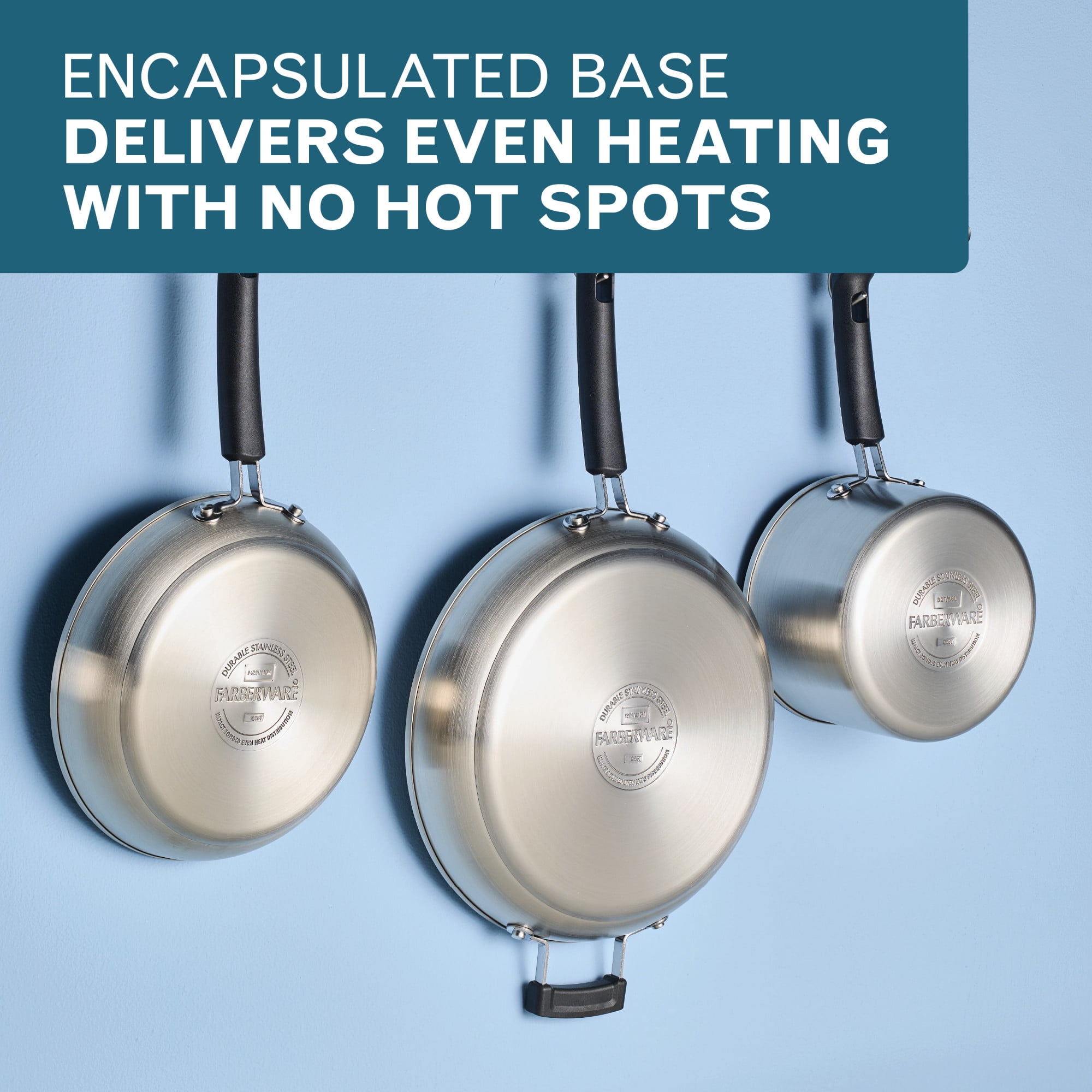 Farberware TrueCook Stainless Steel Induction Saucepan with Lid, 2-Quart, Silver