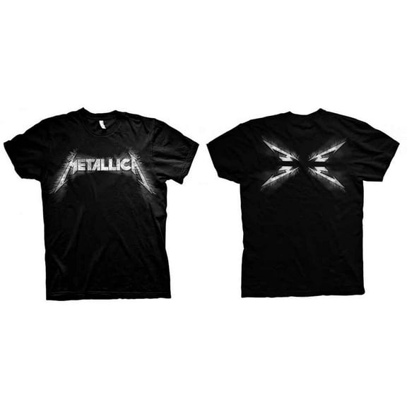 Men's Metallica Spiked (Back Print) Slim Fit T-shirt XX-Large Black