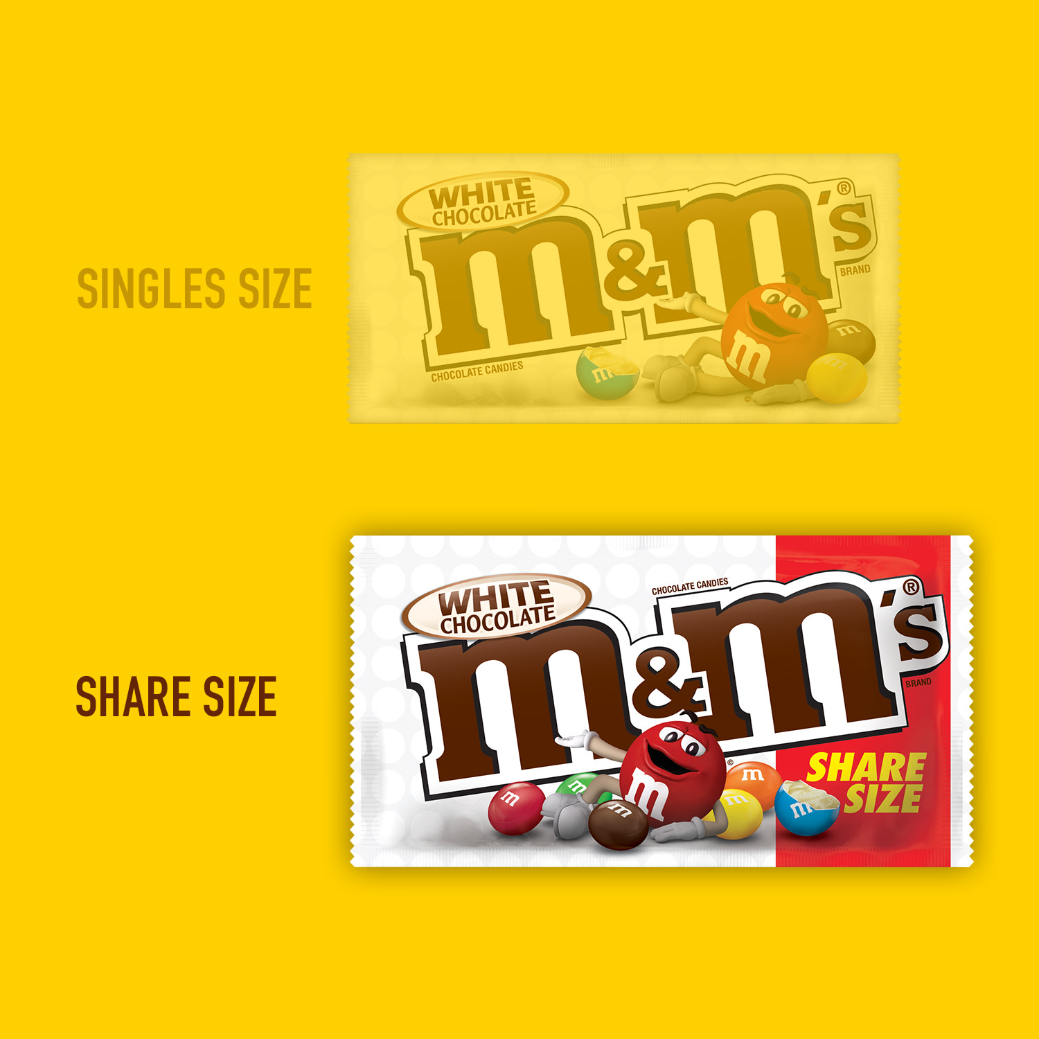 M&M's White Chocolate Candy, Share Size - 2.47 oz Bag