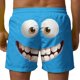 thumbnail image 3 of Pantalones Cortos de Cintura Elástica Divertidos Impresos Casuales de los Hombres, Bajos de Playa Ligeros de Verano, 3 of 5