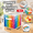 Rainbow-Multicolor Dots, variant on Brown White Plaid and Plain Pattern Fabric Storage Cube Bins, Set of 6