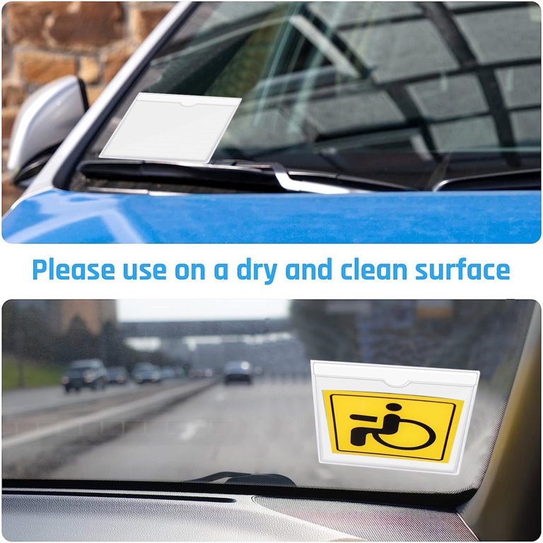 2 Pcs Parking Permit Holder, Car Tax Disc Holders, Self Adhesive