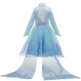 thumbnail image 3 of HAWEE Girls Princess Elsa 2 Dress Up Snow Costume Birthday Party Halloween Cosplay Dresses(Long Sleeve), 3 of 5