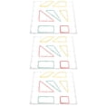 thumbnail image 1 of ColoMX 3 juegos de tableros de clavos de plástico, geotableros de enseñanza de geometría, herramientas de aprendizaje geométrico, 1 of 7