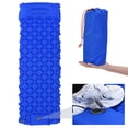 thumbnail image 1 of Unique Bargains Inflatable Sleeping Pad 76''x24'' Ultralight Waterproof Sleeping Mat with Pillow for Camping, Built in Pump, Blue, 1 of 7